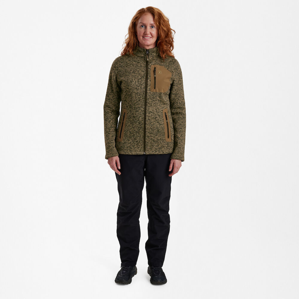 detail Deerhunter Lady Sarek braune Strickjacke für Damen