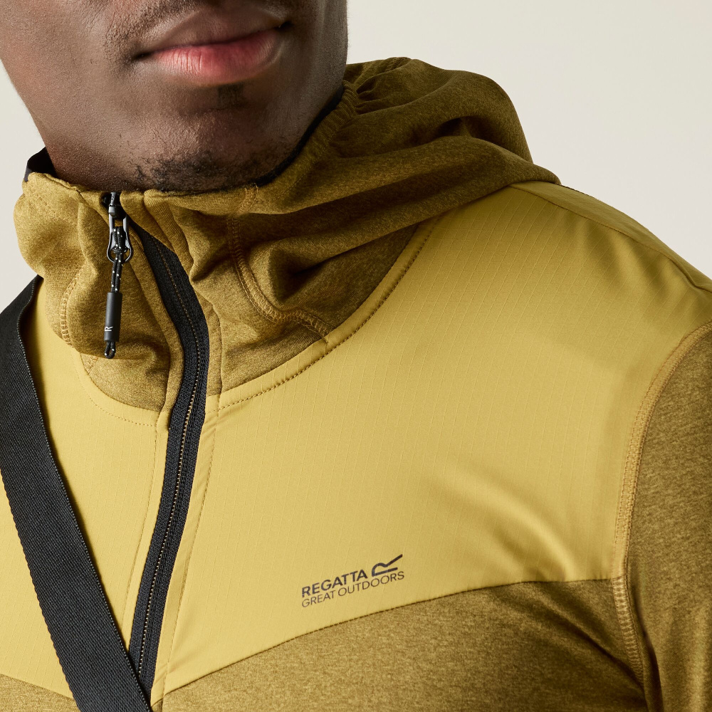 detail REGATTA Finchdale gelbe Herren-Outdoor-Funktionsjacke mit Stretch