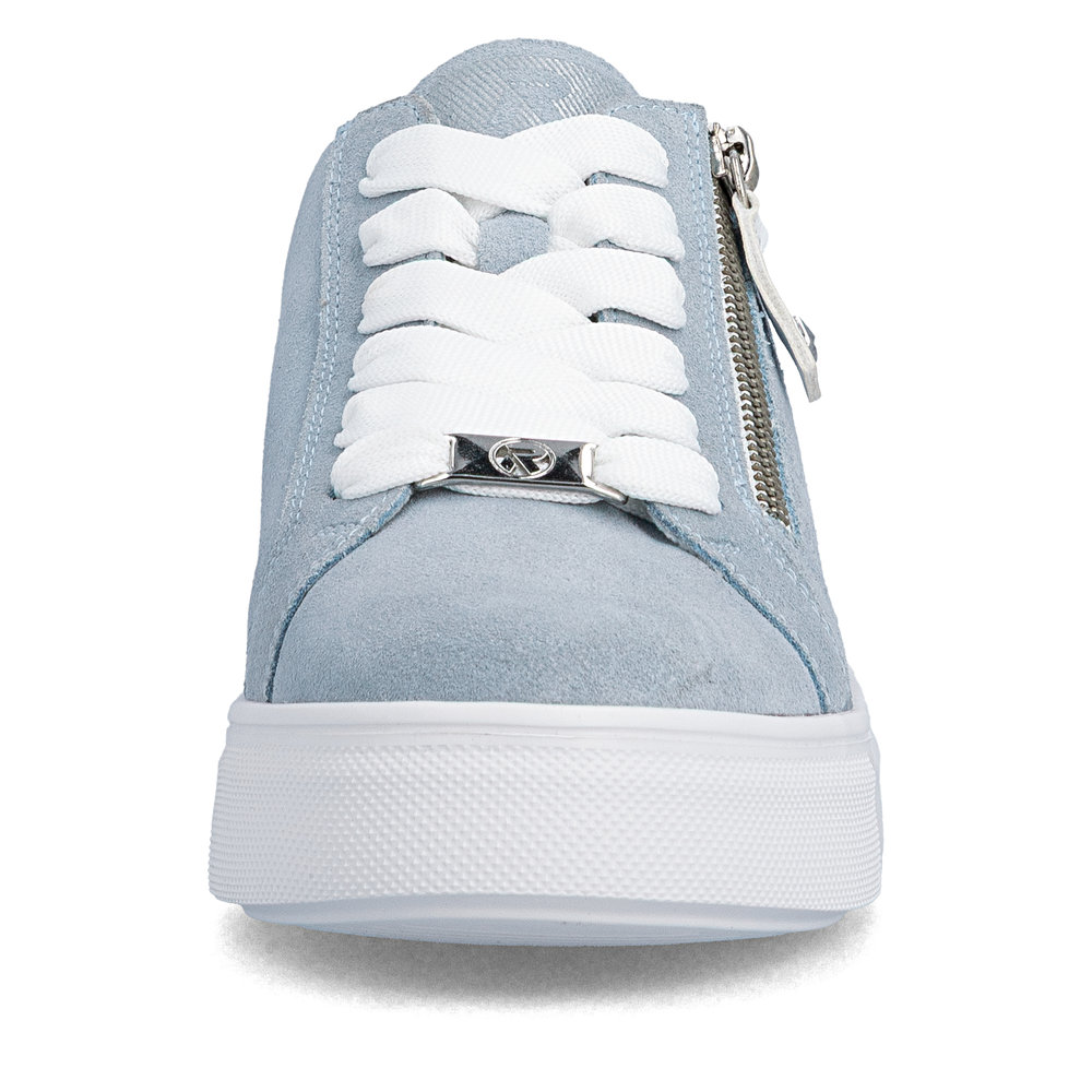 detail RIEKER W2605-12 blaue Damen moderne Leder-Sneaker für die Stadt