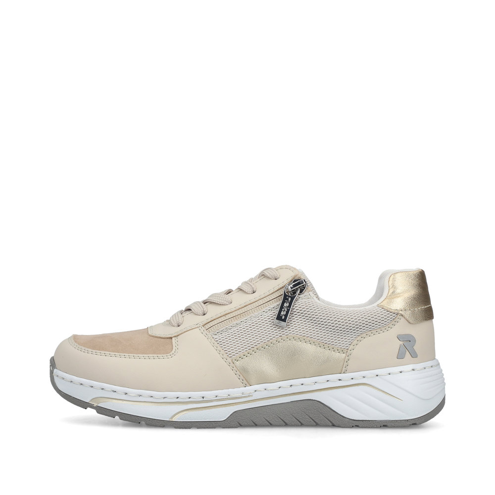 detail RIEKER 53101-60 beige Damen bequeme und luftige Sneaker für die Stadt