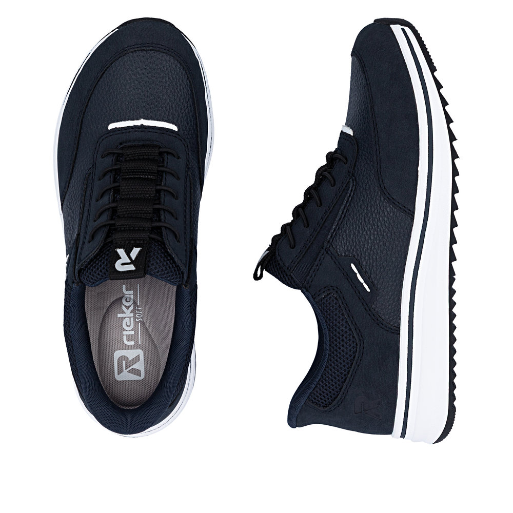 detail RIEKER L5850-14 blaue bequeme Damen-Sneaker mit Antistress-Technologie
