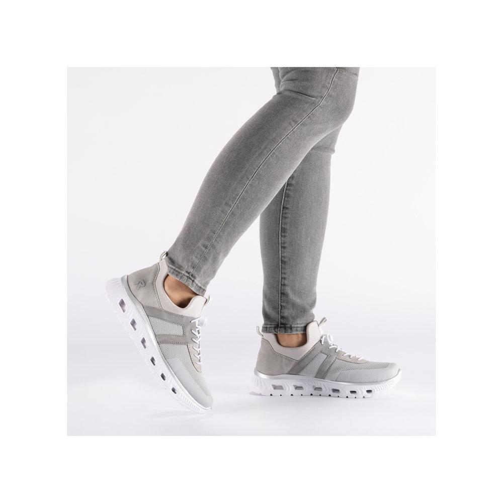 detail RIEKER M6061-40 graue atmungsaktive Damen-Sneaker mit Antistress-Technologie