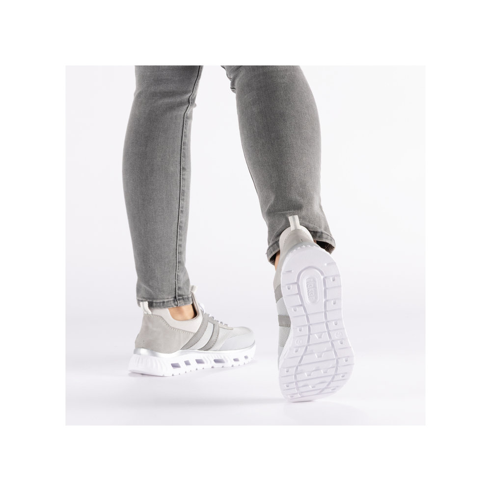 detail RIEKER M6061-40 graue atmungsaktive Damen-Sneaker mit Antistress-Technologie