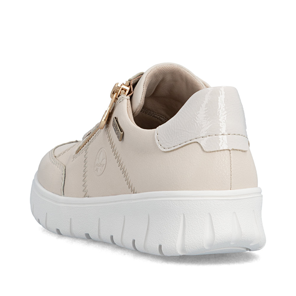 detail RIEKER N1301-60 beige Damen-Ledersneaker mit Antistress-Technologie