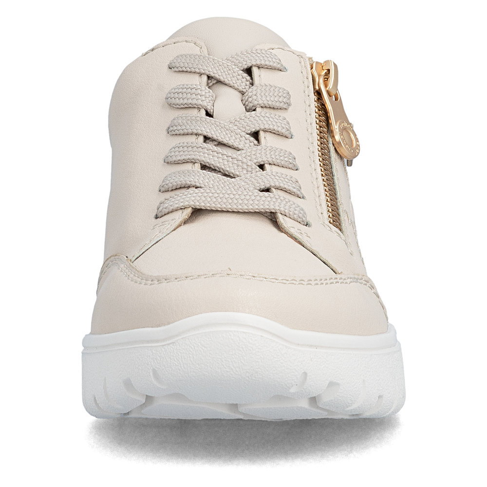 detail RIEKER N1301-60 beige Damen-Ledersneaker mit Antistress-Technologie