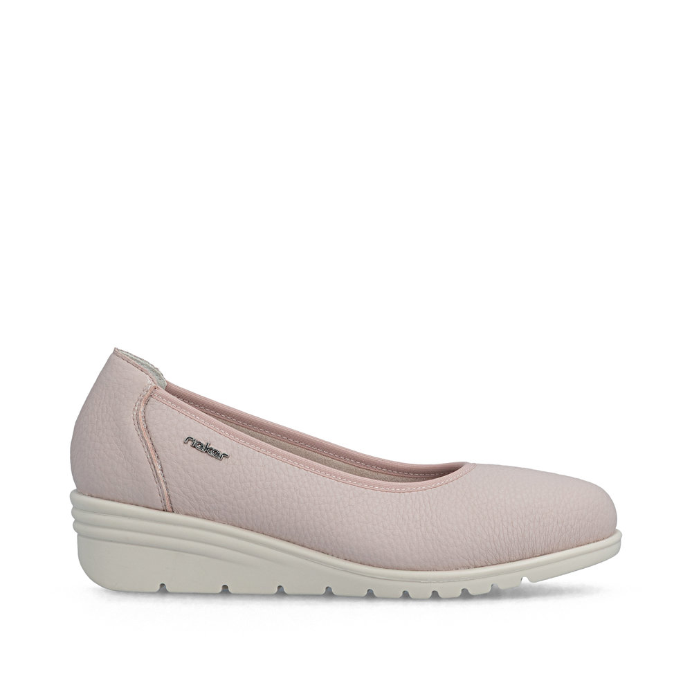 detail RIEKER L5360-31 Damen rosa Leder-Ballerinas mit Antistress-Technologie