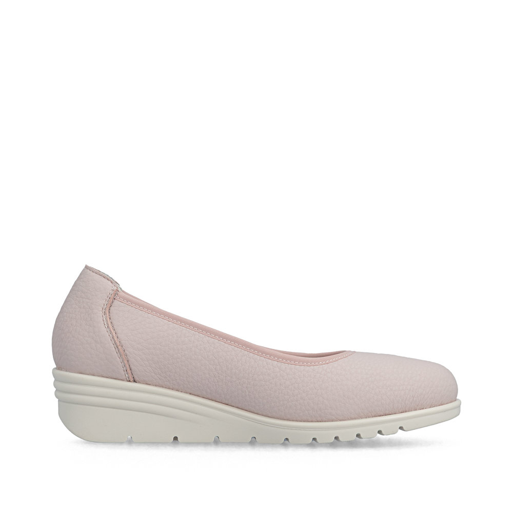 detail RIEKER L5360-31 Damen rosa Leder-Ballerinas mit Antistress-Technologie