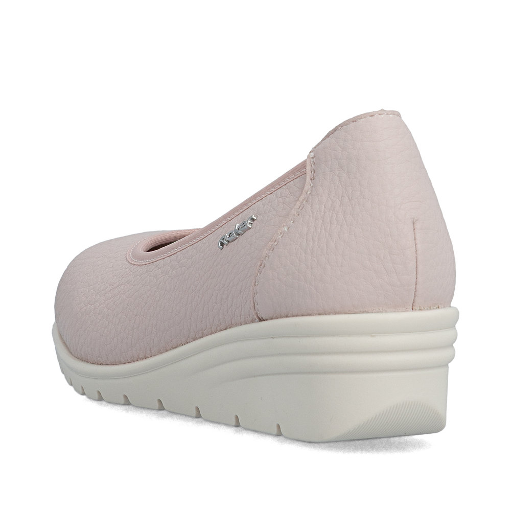 detail RIEKER L5360-31 Damen rosa Leder-Ballerinas mit Antistress-Technologie