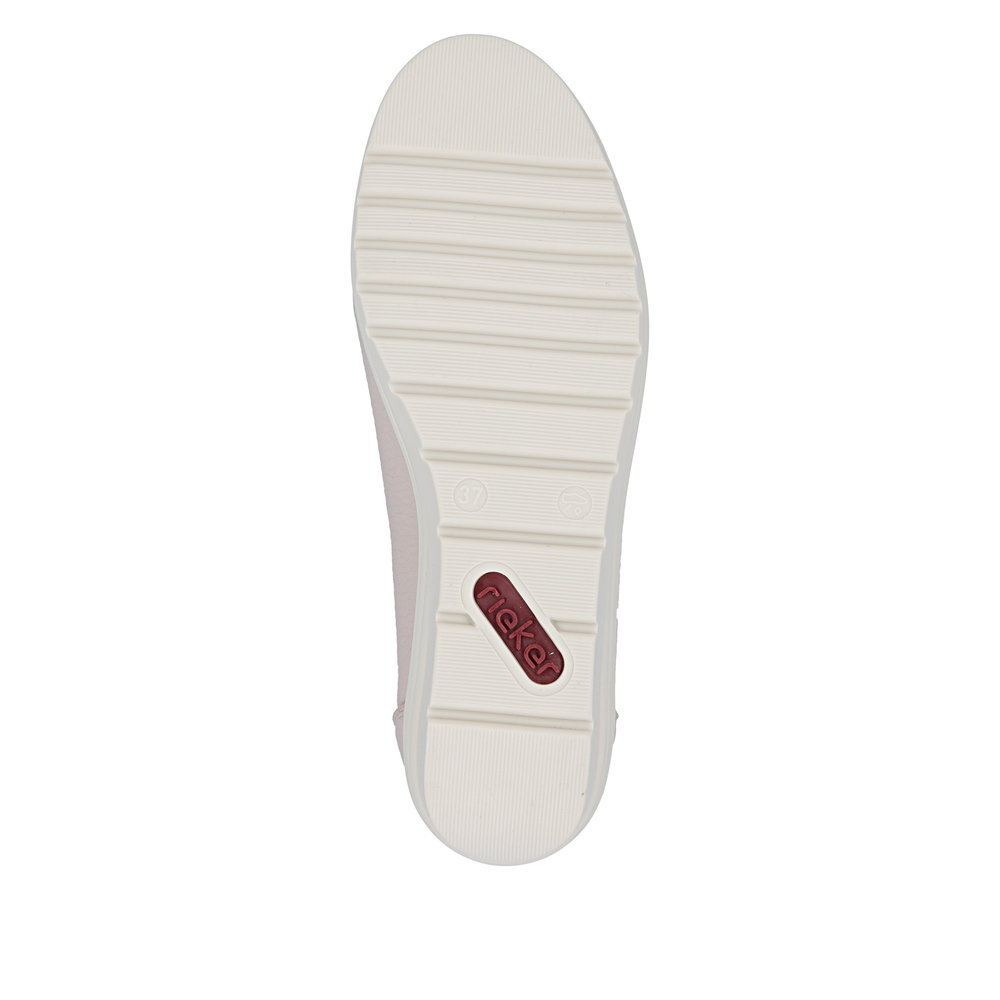 detail RIEKER L5360-31 Damen rosa Leder-Ballerinas mit Antistress-Technologie
