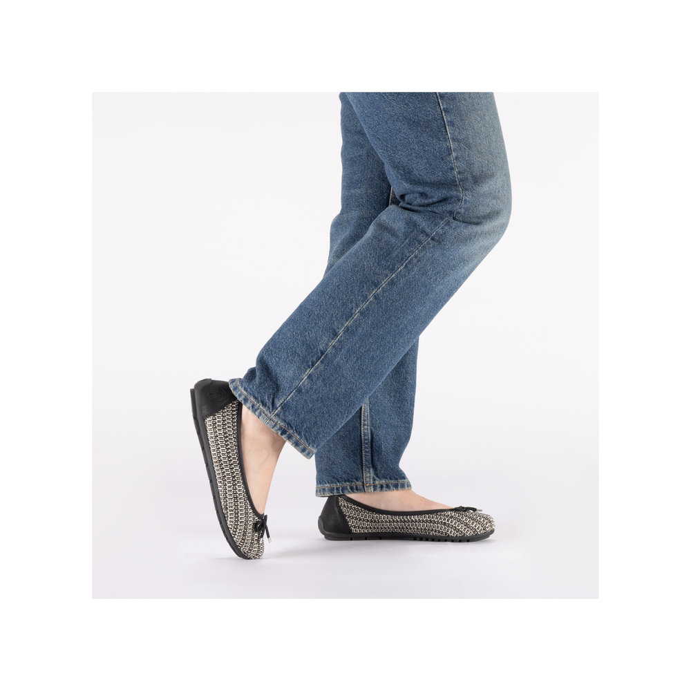 detail RIEKER 43850-00 schwarze Damen Ballerinas