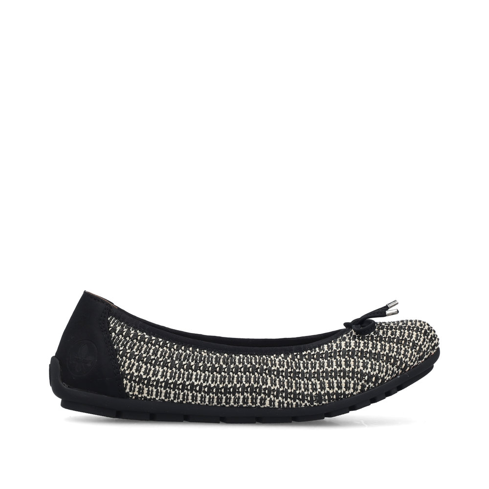 detail RIEKER 43850-00 schwarze Damen Ballerinas