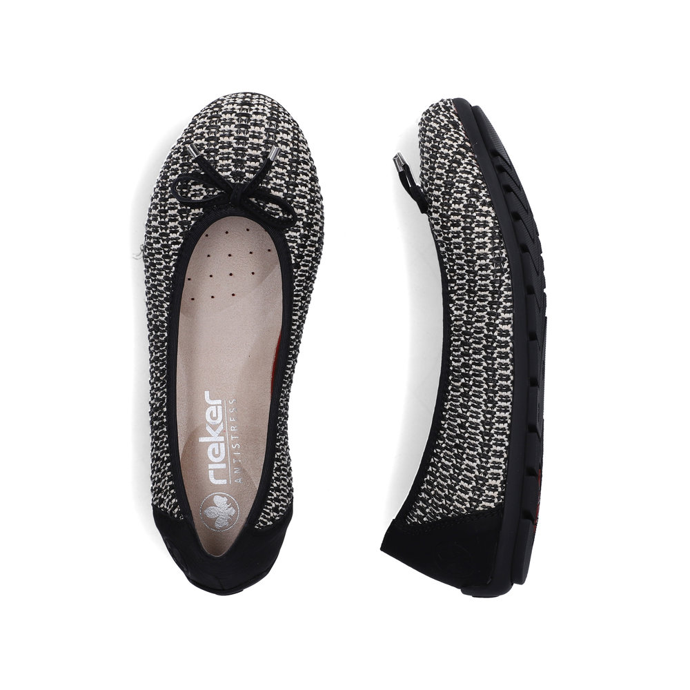 detail RIEKER 43850-00 schwarze Damen Ballerinas