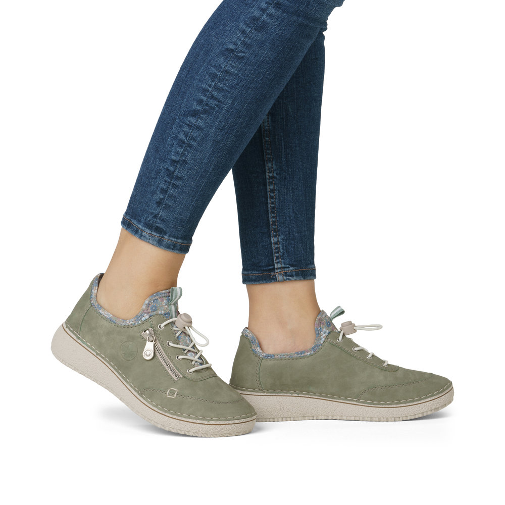 detail RIEKER 50962-52 grüne Damen Sneaker mit Antistress-Technologie