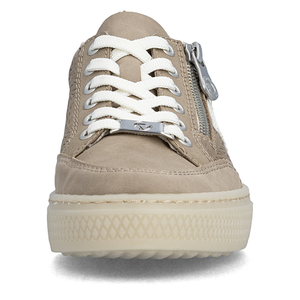 detail RIEKER L5903-20 beige Damen Sneaker aus Echtleder mit Antistress-Sohle