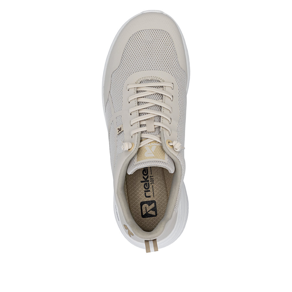detail RIEKER M8551-60 beige Damen atmungsaktive Sneaker mit Antistress-Sohle