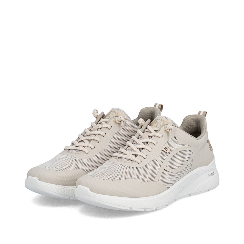 detail RIEKER M8551-60 beige Damen atmungsaktive Sneaker mit Antistress-Sohle