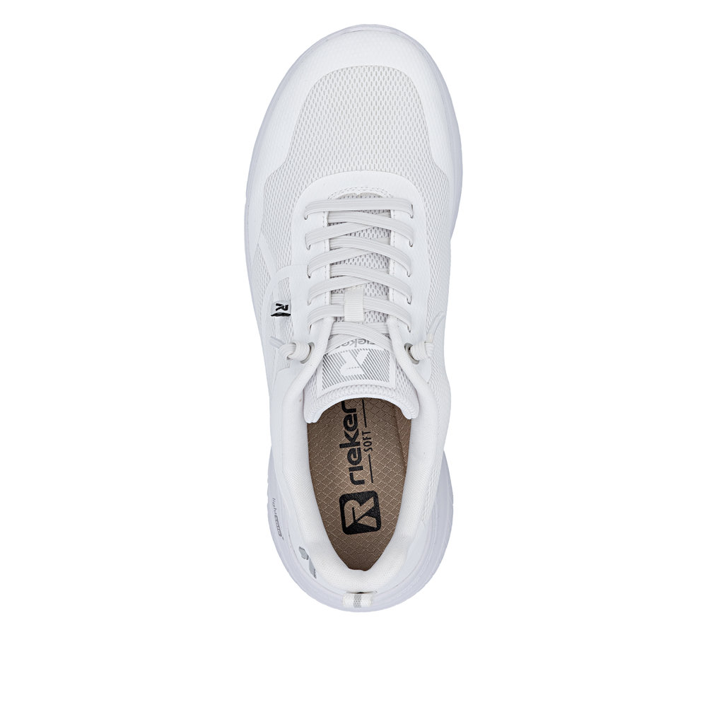 detail RIEKER M8551-80 weiße Damen atmungsaktive Sneaker mit Antistress-Sohle