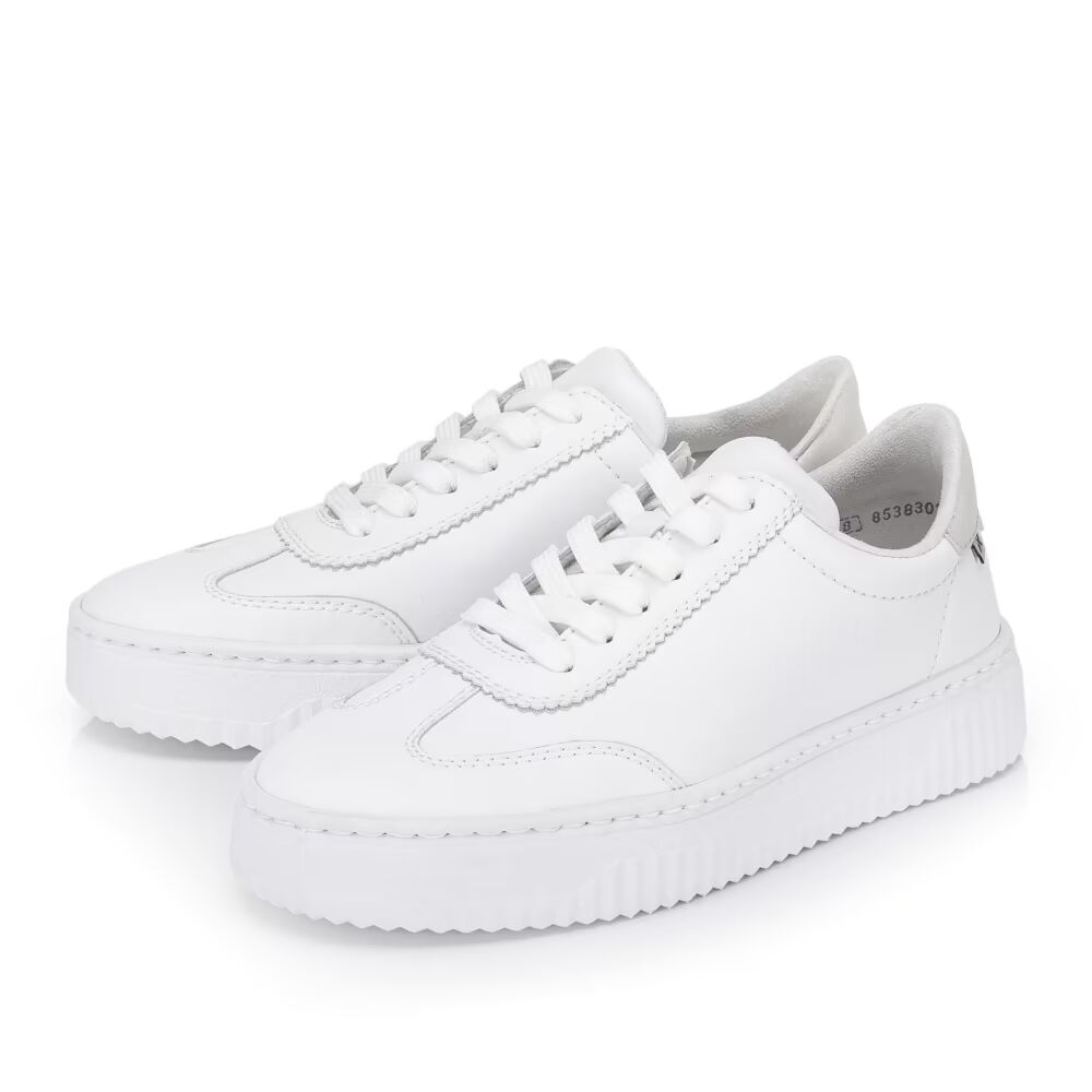 detail RIEKER N9910-80 weiße Damen Sneaker aus Echtleder mit Antistress-Sohle