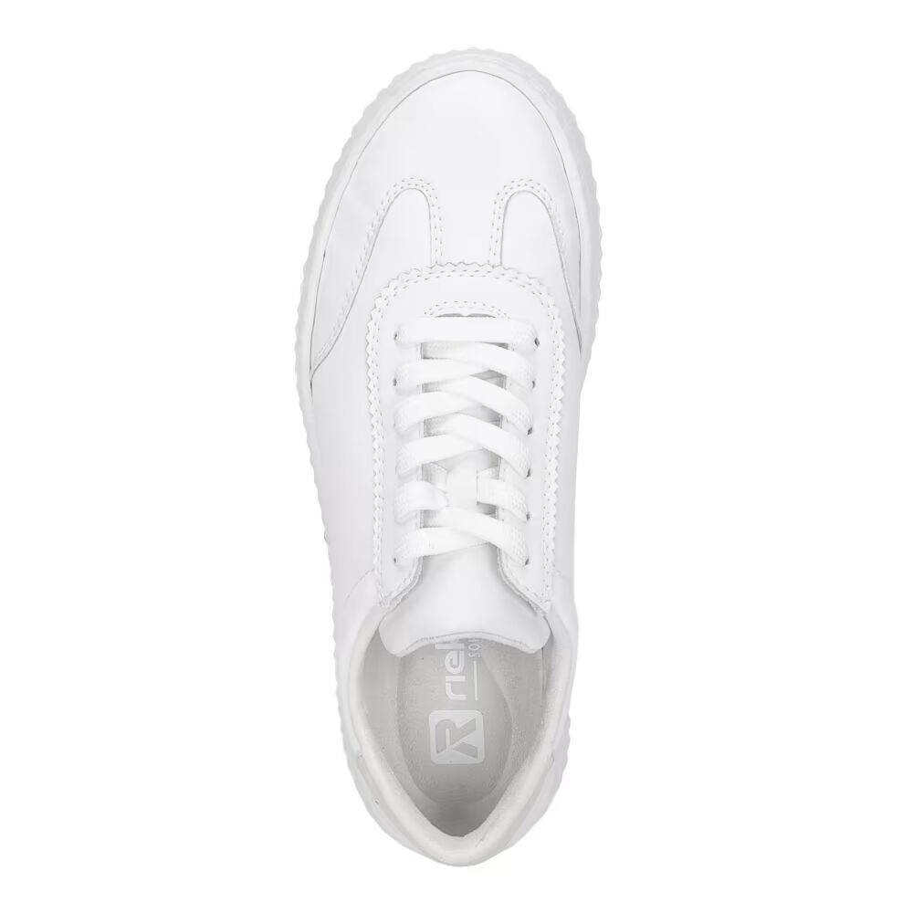 detail RIEKER N9910-80 weiße Damen Sneaker aus Echtleder mit Antistress-Sohle