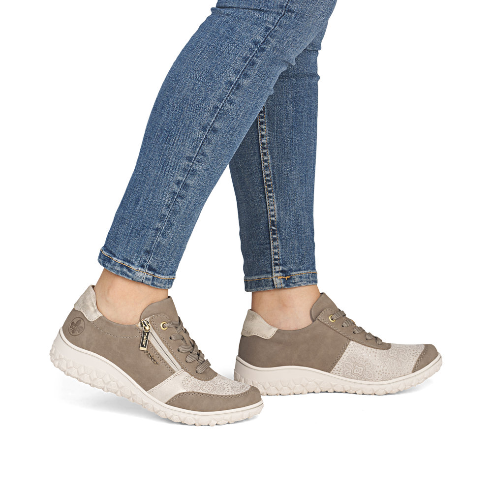 detail RIEKER 59502-62 beige Damen Sneaker mit Antistress-Sohle