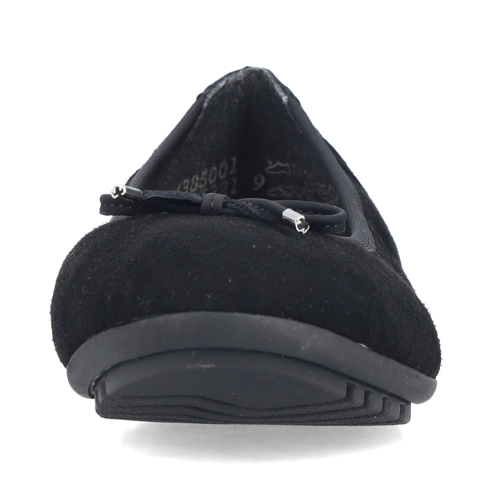 detail RIEKER 438505-01 schwarze Damen-Ballerinas, Echtleder, Antistress-Sohle
