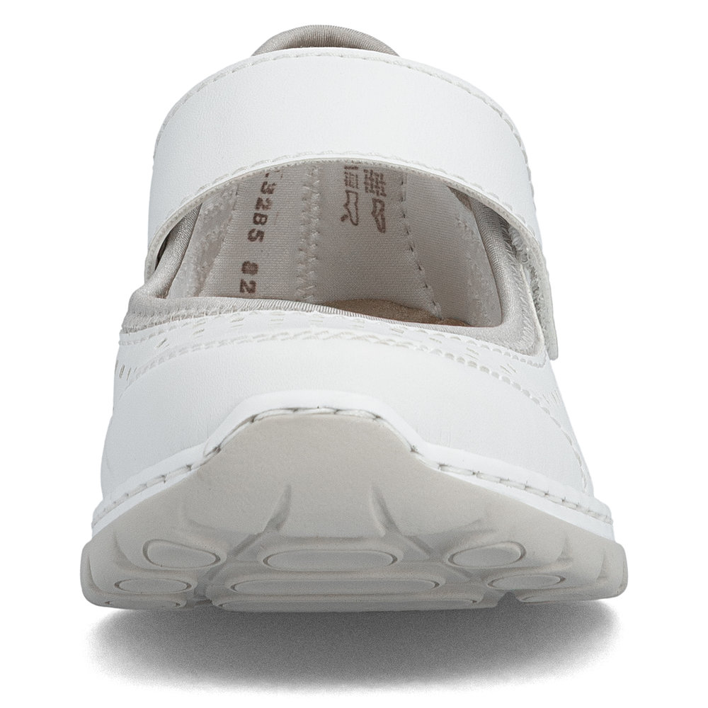 detail RIEKER L32B5-82 weiße Damen-Sommerhalbschuhe, atmungsaktiv, Antistress