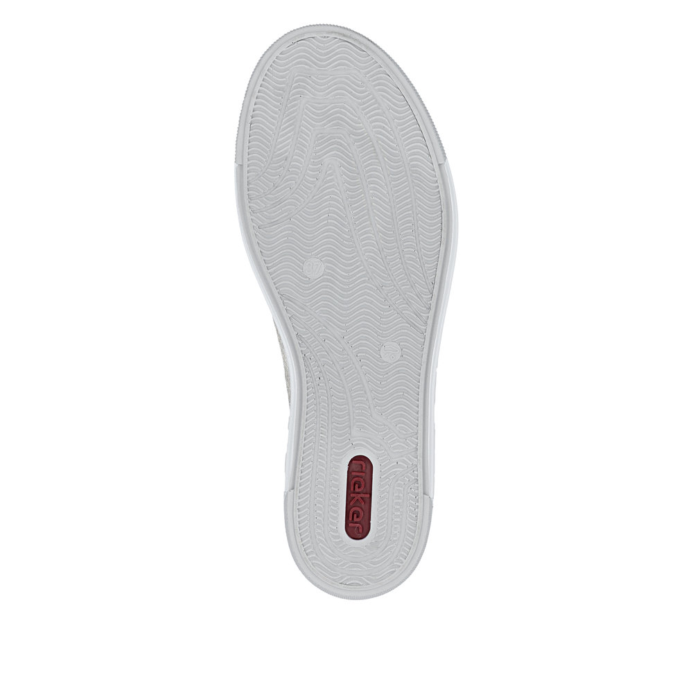 detail RIEKER L8849-60 beige Damen-Sommer-Ledersneaker, atmungsaktiv, modernes Design