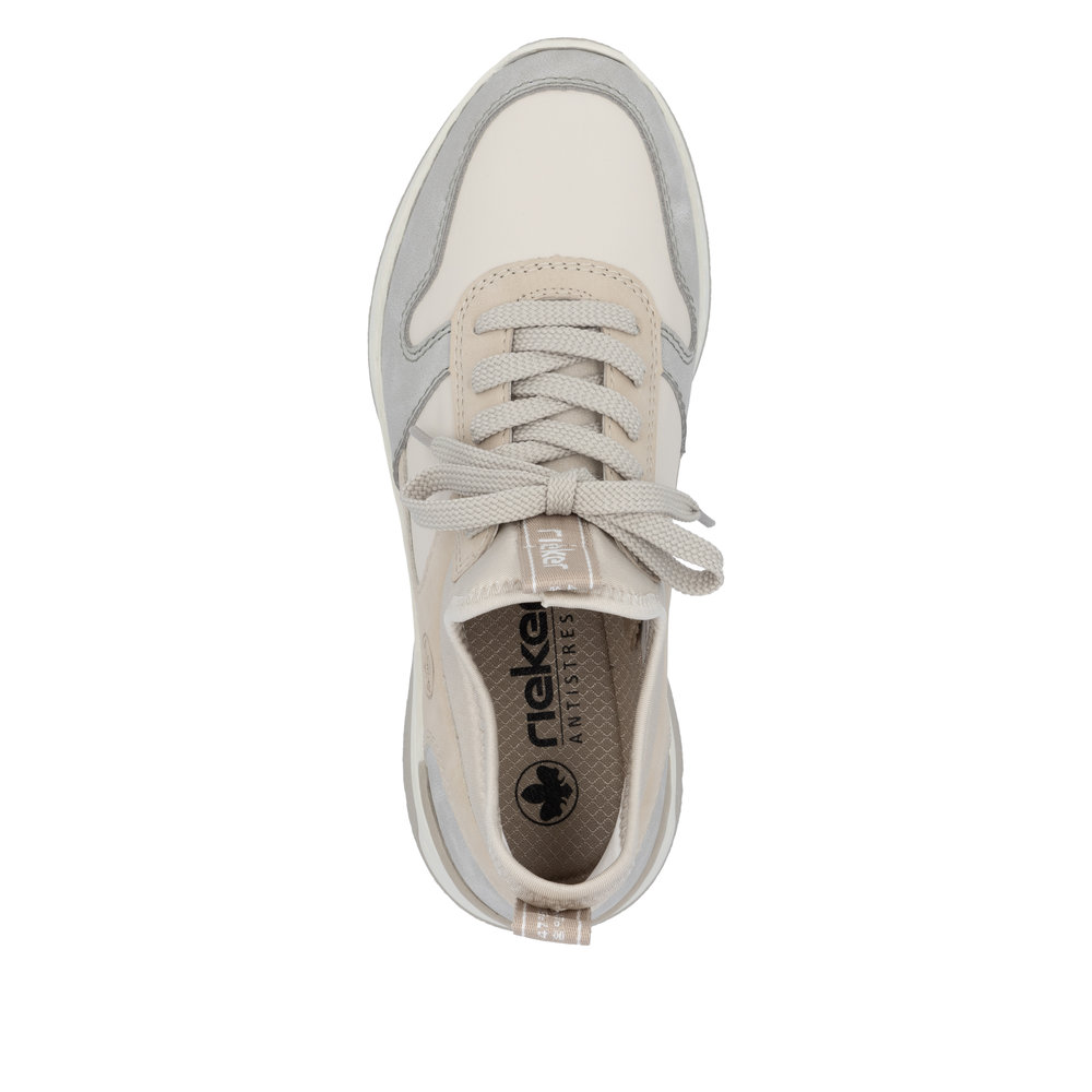 detail RIEKER M0058-60 beige moderne und bequeme Damen-Sneaker mit Antistress-Sohle