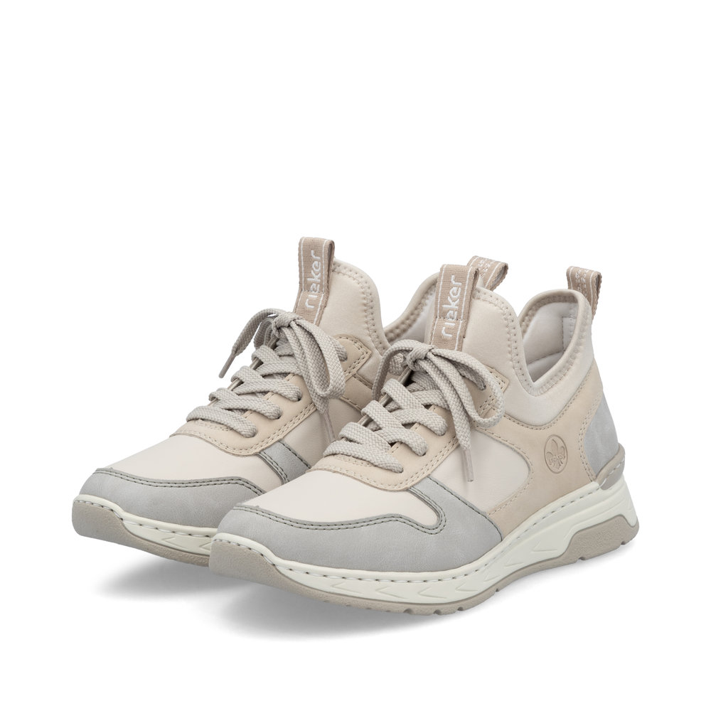detail RIEKER M0058-60 beige moderne und bequeme Damen-Sneaker mit Antistress-Sohle