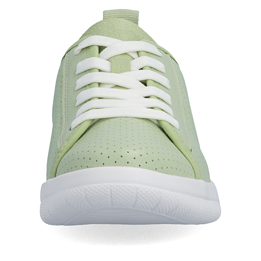 detail RIEKER 45602-52 grüne Damen Leder Sommer-Sneaker, atmungsaktiv, Antistress