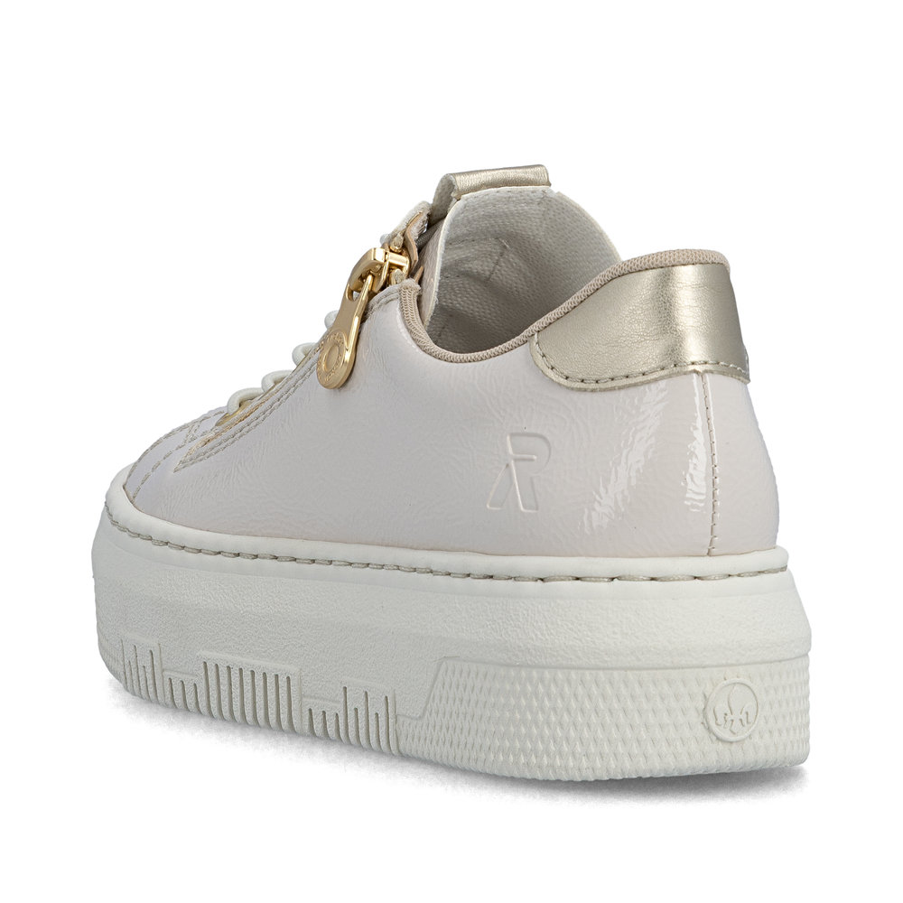 detail RIEKER M1953-80 beige Damen Antistress Sneaker, modernes Design für die Stadt