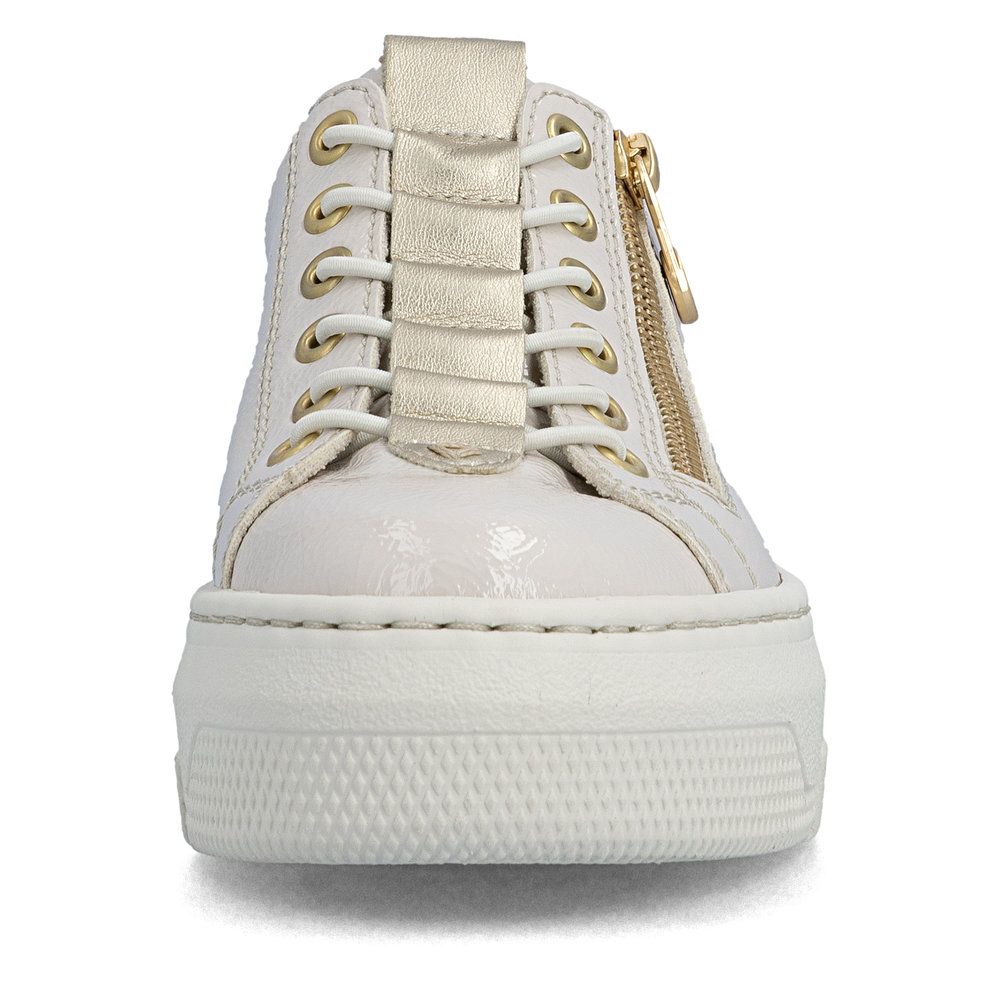 detail RIEKER M1953-80 beige Damen Antistress Sneaker, modernes Design für die Stadt