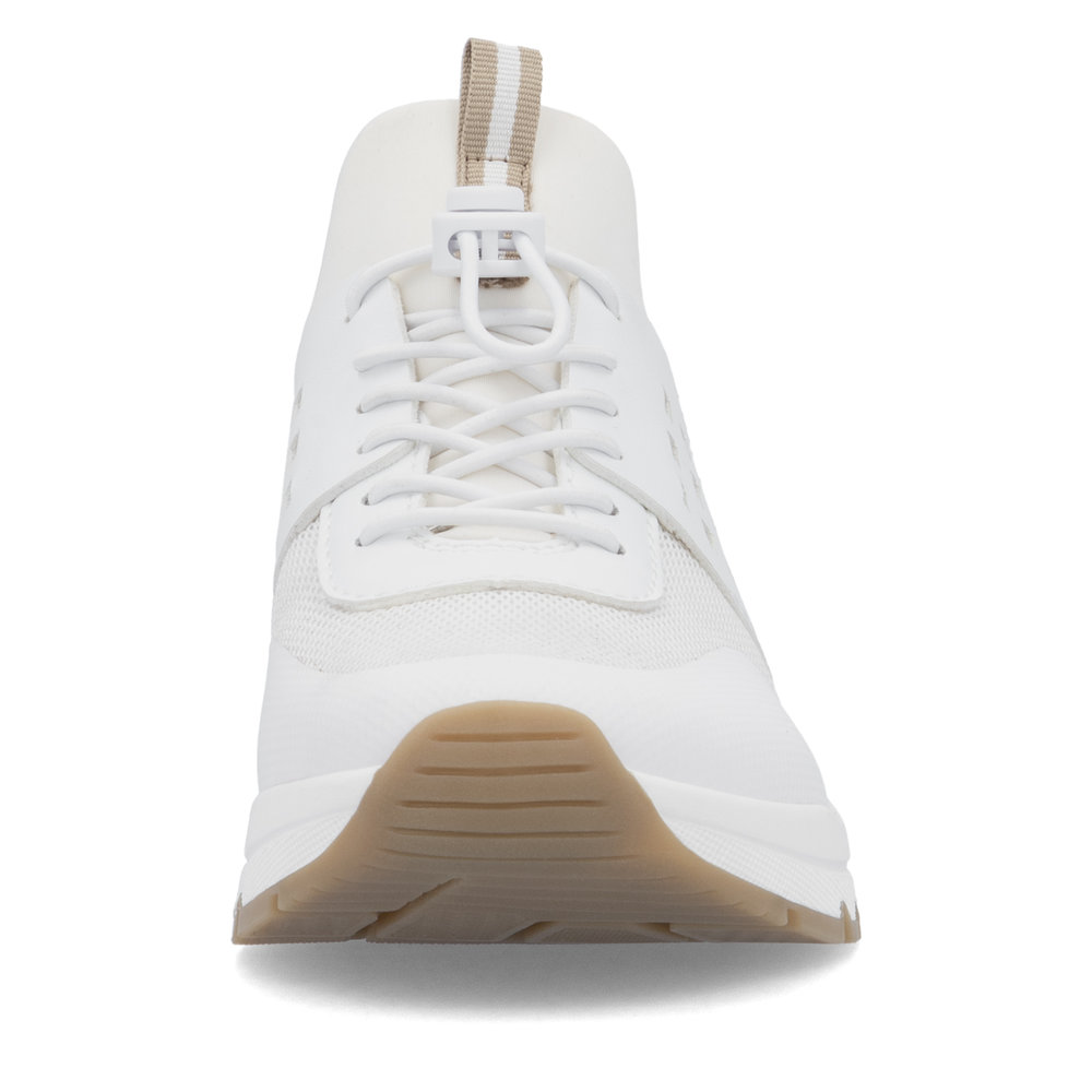 detail RIEKER M6651-80 weiße Damen moderne Sneaker, Antistress Sohle