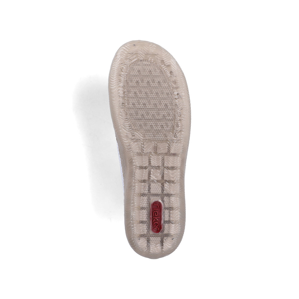 detail Rieker N2405-80 weiße Damen Leder-Sneaker, atmungsaktiv mit Antistress-Sohle