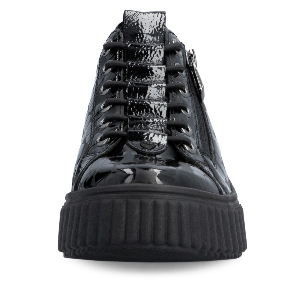 detail RIEKER N2555-02 schwarze Damen-Sneaker, modernes Design, komfortables Gehen, Ant