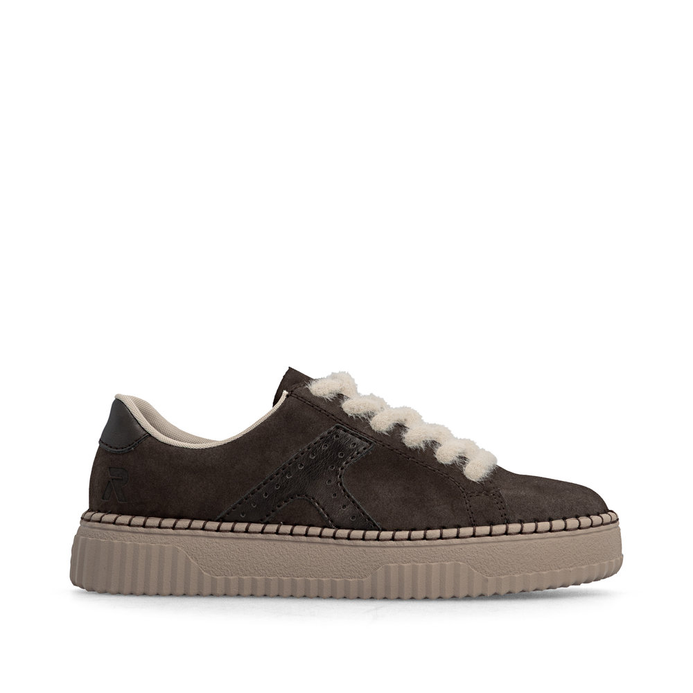 detail RIEKER N9920-25 braune Damen-Lederschuhe, bequeme Anti-Stress-Sohle