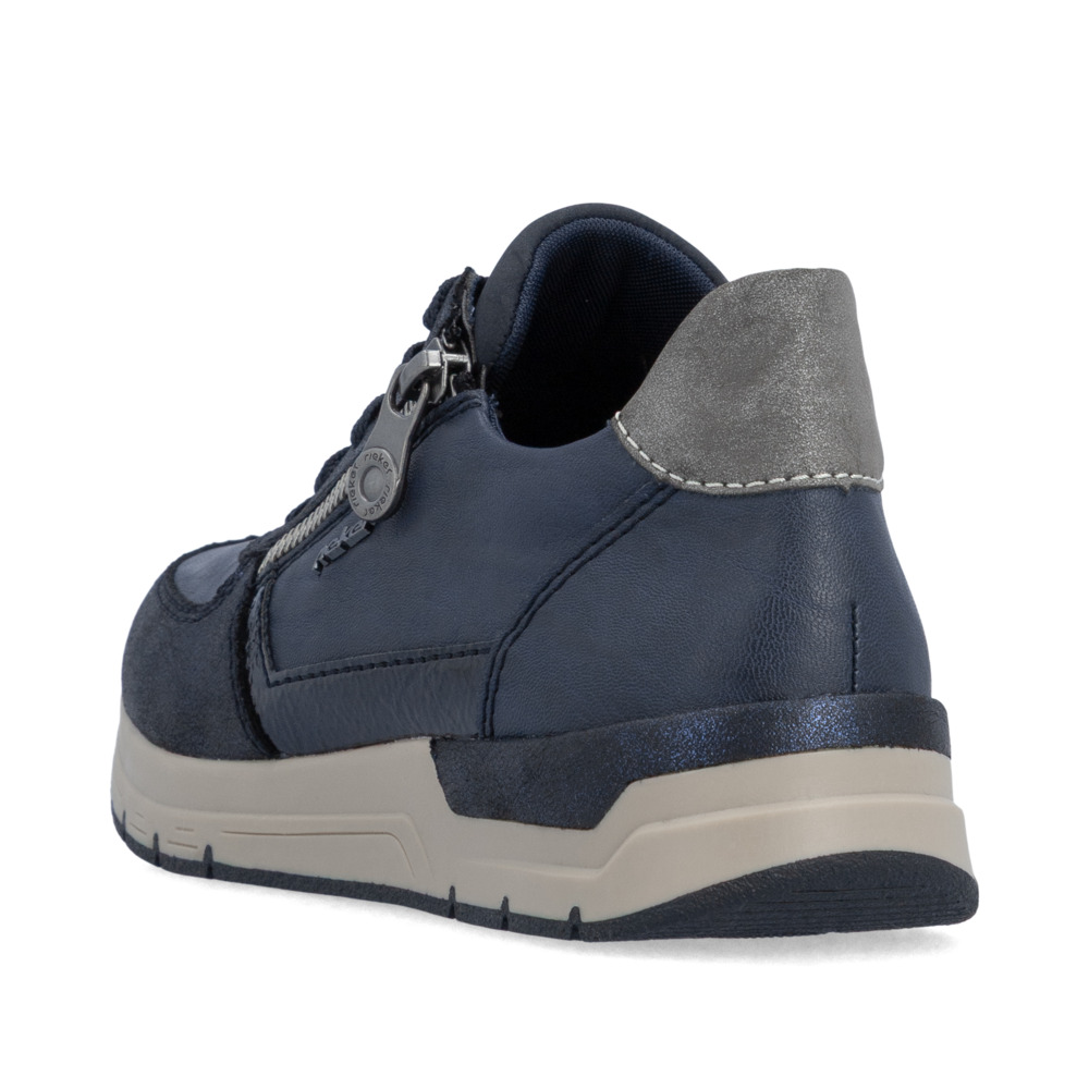 detail RIEKER 58902-14 blaue Damen-Sneaker, Antistress-Sohle für mehr Komfort