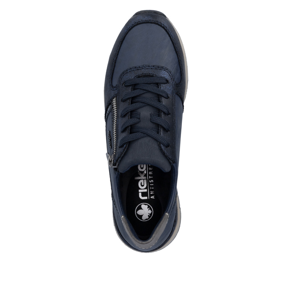 detail RIEKER 58902-14 blaue Damen-Sneaker, Antistress-Sohle für mehr Komfort