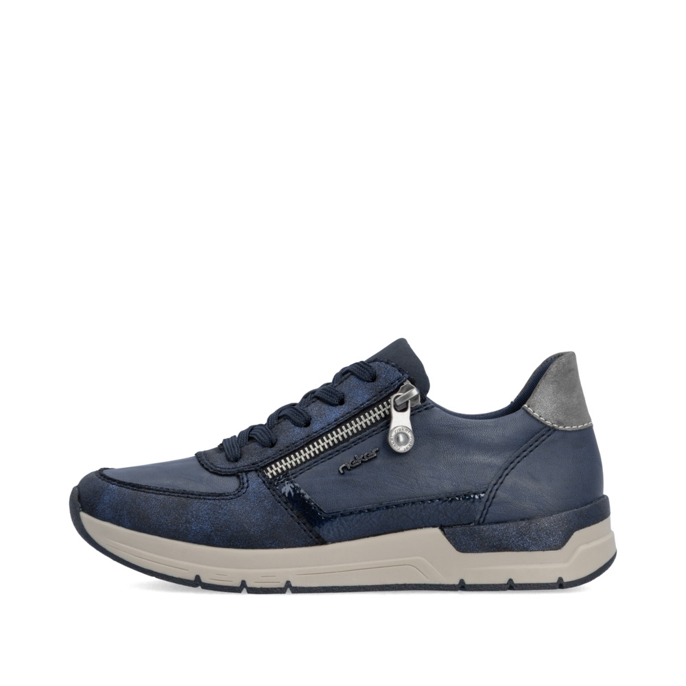 detail RIEKER 58902-14 blaue Damen-Sneaker, Antistress-Sohle für mehr Komfort
