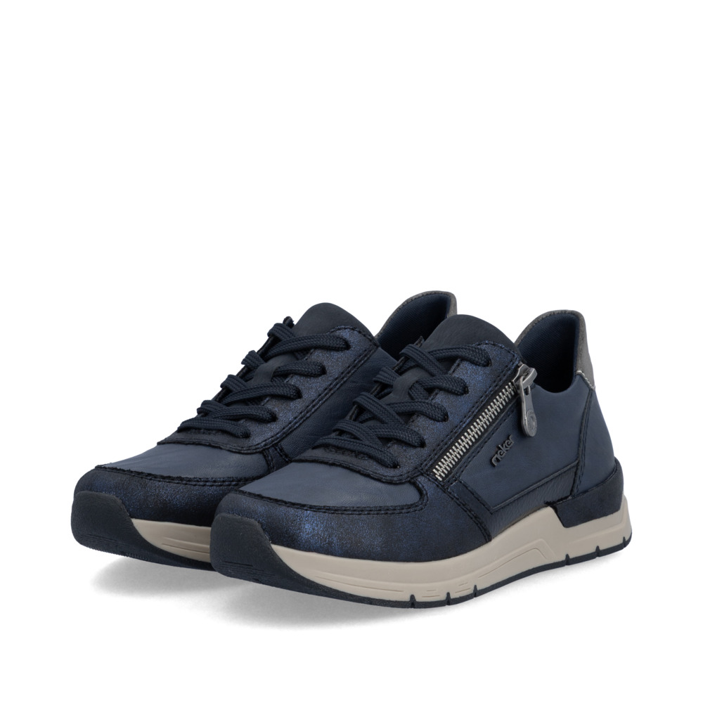 detail RIEKER 58902-14 blaue Damen-Sneaker, Antistress-Sohle für mehr Komfort