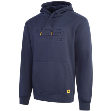 JCB Embossed 3D Logo blaue bequeme Herren Baumwoll Sweatshirt