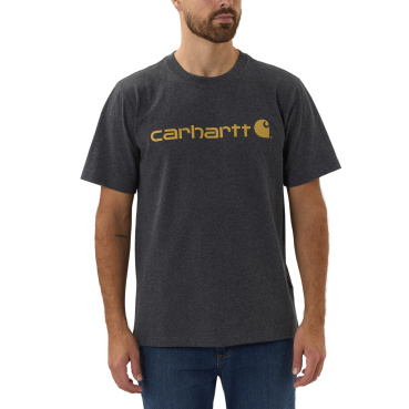 CARHARTT Core graues Herren Baumwoll T Shirt, lockere moderne Passform, ikonisch