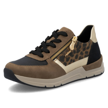 RIEKER 58902-24 braune Damen-Sneaker, moderner Look, bequem für das ganze Jahr