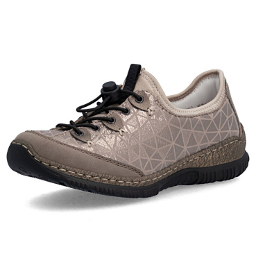 RIEKER N3271-90 beige Damen bequeme Sneaker mit Antistress-Laufsohle