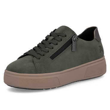 RIEKER M7701-55 grüne Damen Leder-Sneaker
