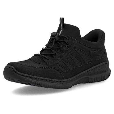 RIEKER N32G8-00 schwarze Damen Sneaker, bequem und atmungsaktiv
