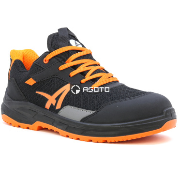 ALBATROS Axis Low S1P schwarze bequeme Herren-Arbeitsschuhe, die atmungsaktiv si