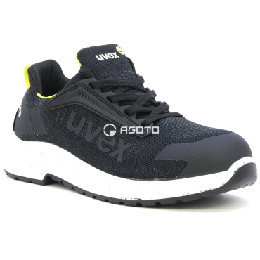 UVEX S1 Knit ESD schwarze Herren-Arbeitsschuhe Clima Zone, leicht und atmungsakt