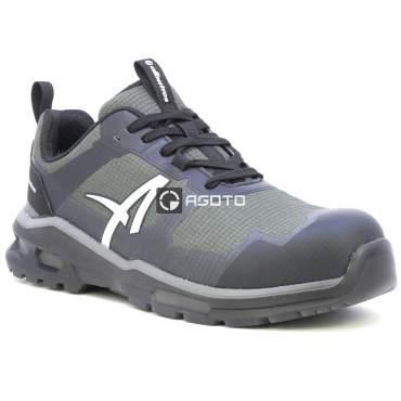 ALBATROS Halo Green Low S3S schwarze Herren-Sicherheitsschuhe, leicht und komfor
