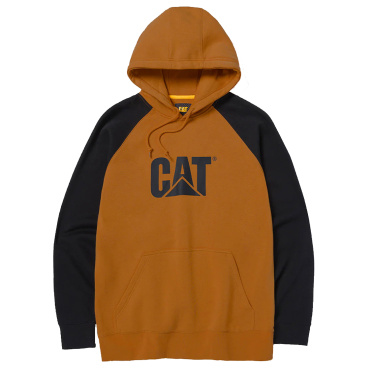 Caterpillar Colorblock Two Tone braunes Herren Baumwoll Sweatshirt, bequem für d